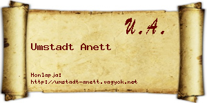 Umstadt Anett névjegykártya